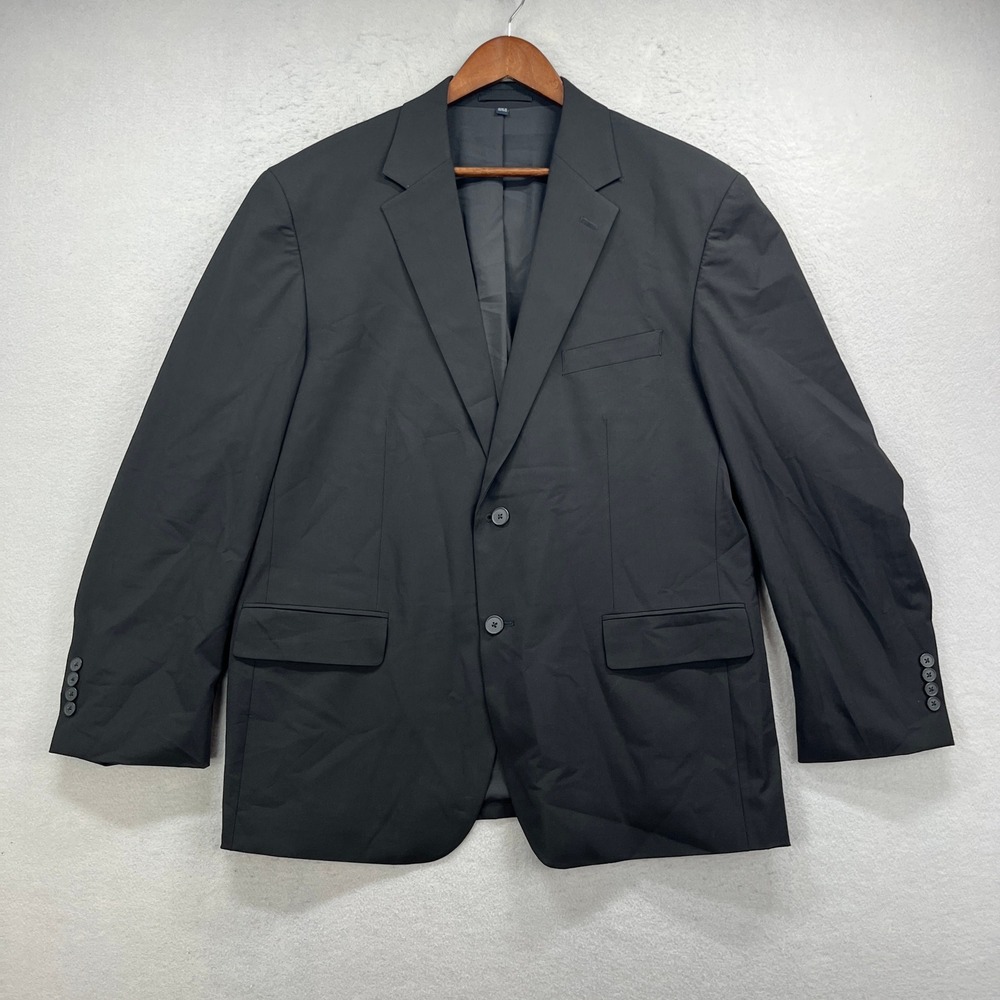 Jos A Bank Blazer Jacket Mens 46R Black Tailored Fit Separates Sport Performance
